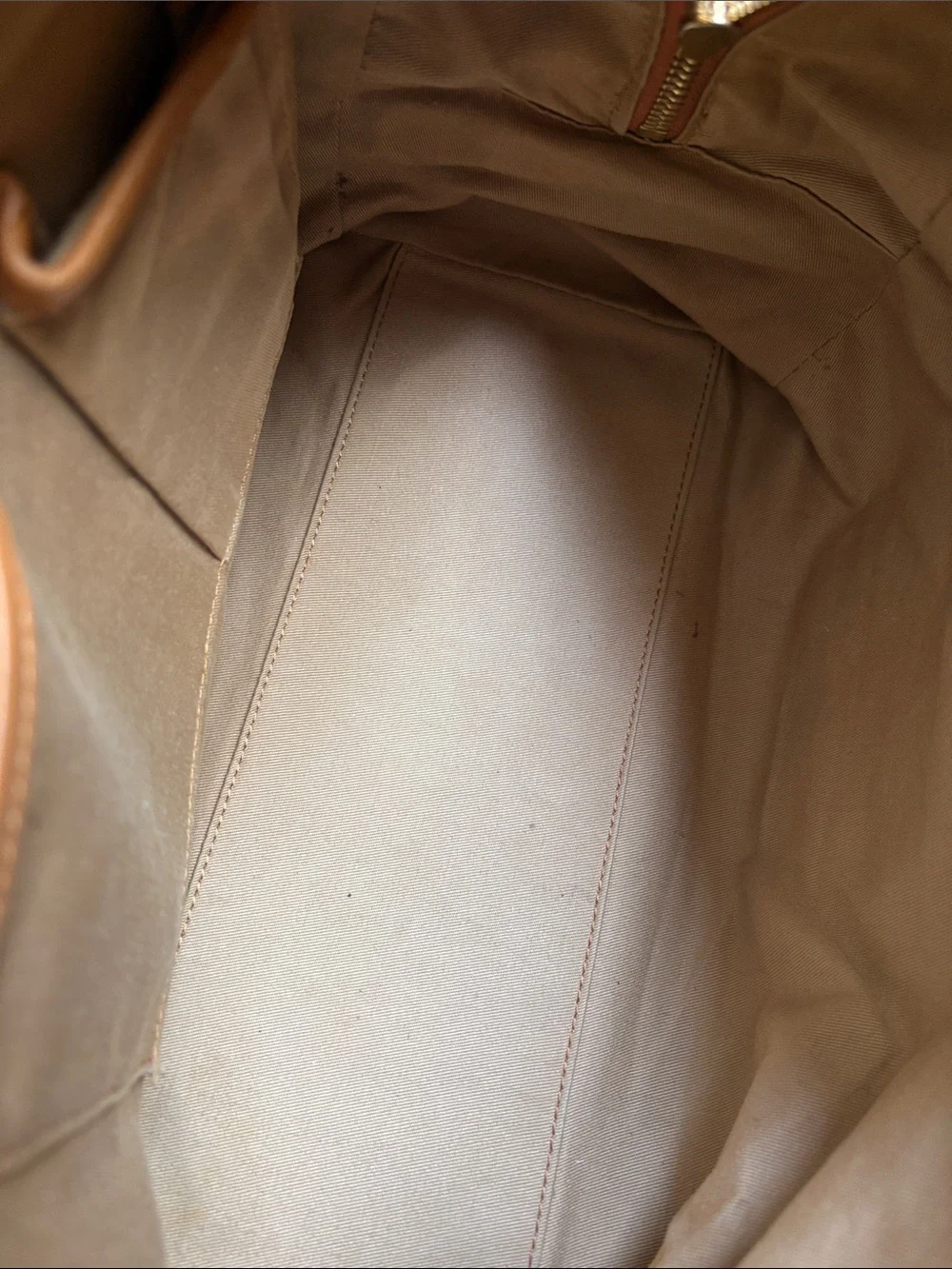 MCM Tan Cognac Logo Visetos Satchel with Gold Hardware